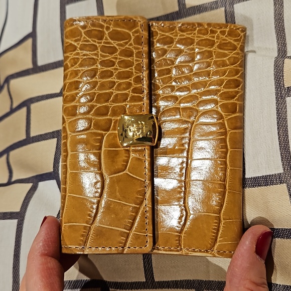 RALPH LAUREN COIN/CREDIT CARD HOLDER   CAMEL LIZARD LIKE - Picture 10 of 13